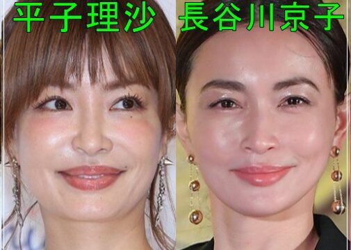 長谷川京子と平子理沙の比較画像