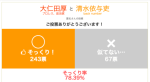 清水依与吏 山本浩司 似てる